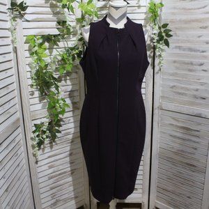 CUE made in Australia plum sheath dress (352)